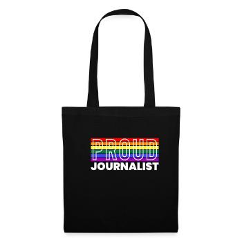 Cadeau de chemise de journaliste fier - Sac en tissu - noir - Devant