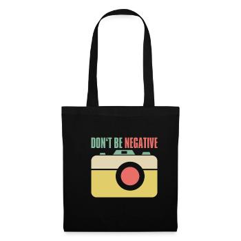 Ne soyez pas négatif Photographe de chemise - Sac en tissu - noir - Devant