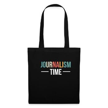 Journalism Time Shirt Gift, - Tote Bag - black - Front