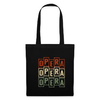 Vintage Retro Opera Chanteur d’Opéra - Sac en tissu - noir - Devant