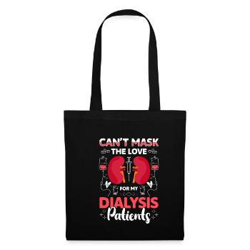 Cant Mask L’amour pour mes patients dialysés - Sac en tissu - noir - Devant