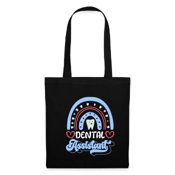 Dental Assistant Shirt Geschenk Zahnarzt - Stoffbeutel - Schwarz - Vorne