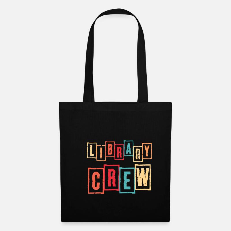 Library Crew Shirt Geschenk Bibliothek - Stoffbeutel - Schwarz