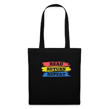Lire la bibliothèque de chemises Retrun Repeat - Sac en tissu - noir - Devant