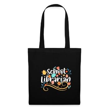 École du cadeau du bibliothécaire scolaire - Sac en tissu - noir - Devant