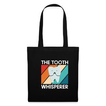 Le cadeau de chemise Tooth Whisperer - Sac en tissu - noir - Devant