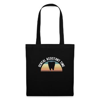 Dental Assistant Time Shirt Gift - Tote Bag - black - Front