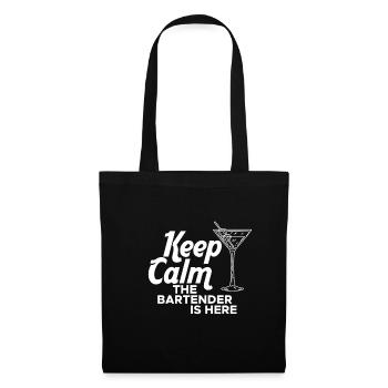 Gardez votre calme Le barman est ici Cadeau de chemise - Sac en tissu - noir - Devant