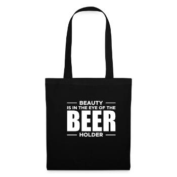 Beauty Is In The Eye Of The Beer Holder Shirt - Tote Bag - black - Front