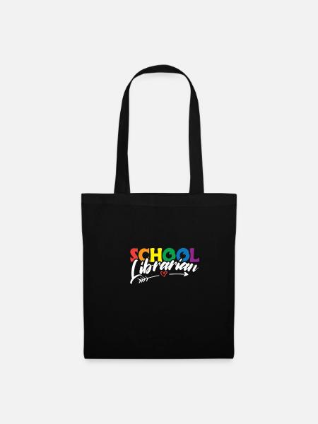School Librarian Geschenk Schule - Stoffbeutel - Schwarz