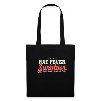 Chemise de survivant du rhume des foins Cadeau - Sac en tissu - noir - Devant