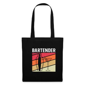 Cadeau de chemise de barman - Sac en tissu - noir - Devant