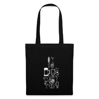 Cadeau de chemise de barman - Sac en tissu - noir - Devant