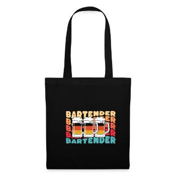 Bartender Bartender Shirt Gift Vintage - Tote Bag - black - Front