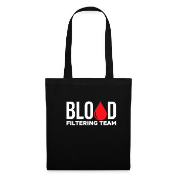 Cadeau de chemise de l’équipe de filtrage du sang - Sac en tissu - noir - Devant