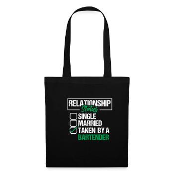 Bartender Beziehungsstatus Shirt - Stoffbeutel - Schwarz - Vorne