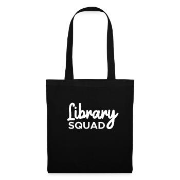 Cadeau de bibliothèque de chemises d’escouade de bibliothèque - Sac en tissu - noir - Devant