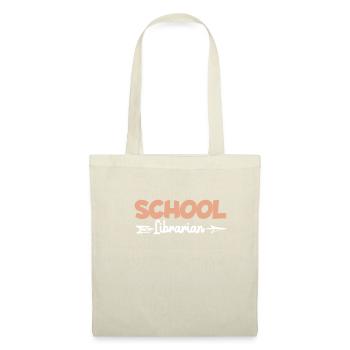 School Librarian Shirt Geschenk - Stoffbeutel - Natur - Vorne