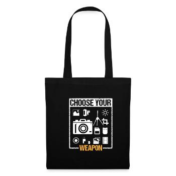 Choose Your Weapons Shirt Geschenk Fotograf - Stoffbeutel - Schwarz - Vorne