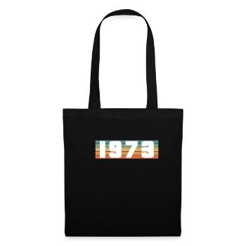 50e anniversaire Retro Vintage 1973 Chemise - Sac en tissu - noir - Devant