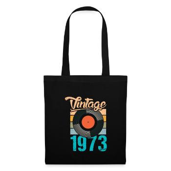 Chemise de disque vinyle vintage 50e anniversaire - Sac en tissu - noir - Devant