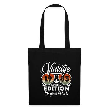 Vintage 40. Geburtstag Palmen Strand Urlaub - Stoffbeutel - Schwarz - Vorne