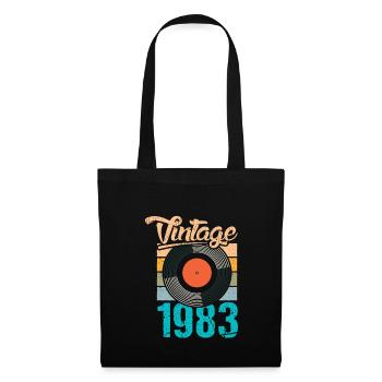 Disque vinyle vintage 1983 40e anniversaire - Sac en tissu - noir - Devant