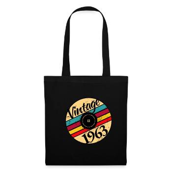 Vintage Record 1963 60th Birthday Gift - Sac en tissu - noir - Devant