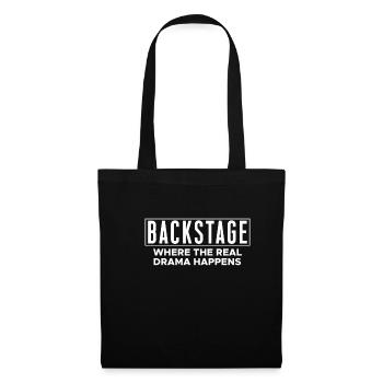 Backstage Where The REal Drama Happens Shirt - Sac en tissu - noir - Devant