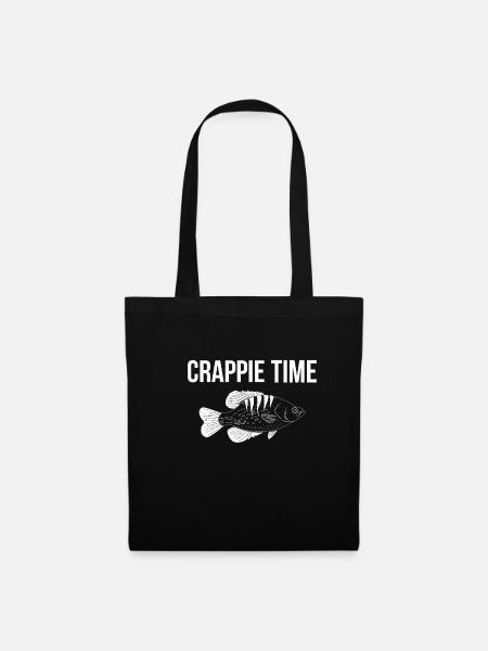 Crappie Time Shirt Geschenk - Stoffbeutel - Schwarz