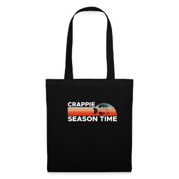 Crappie Season Time Shirt Gift Vintage Retro - Sac en tissu - noir - Devant