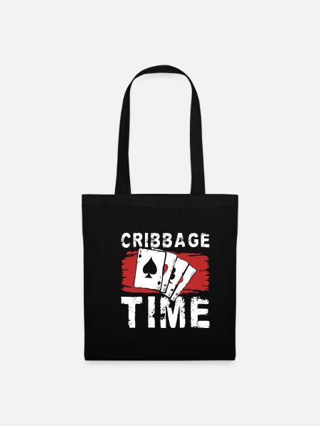 Cribbage Time Shirt Geschenk - Stoffbeutel - Schwarz