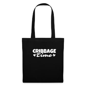 Cribbage Time Shirt Cadeau - Sac en tissu - noir - Devant