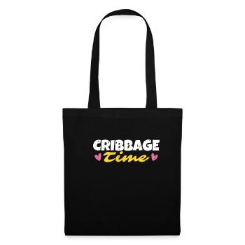 Cribbage Time Shirt Cadeau - Sac en tissu - noir - Devant