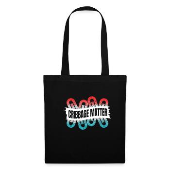 Cadeau de chemise Cribbage Matter - Sac en tissu - noir - Devant