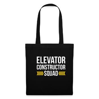 Elevator Construction Squad Shirt - Stoffbeutel - Schwarz - Vorne