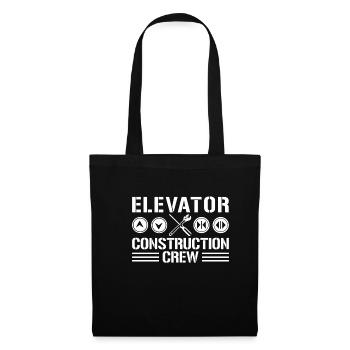 Cadeau de chemise d’équipe de construction d’ascenseur - Sac en tissu - noir - Devant