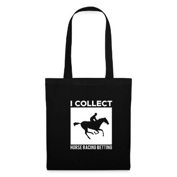 I Collect Horse Racing Betting - Stoffbeutel - Schwarz - Vorne
