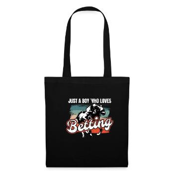 Juste un garçon qui aime parier Chemise Cadeau - Sac en tissu - noir - Devant