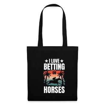 J’adore parier sur le cadeau de chemise de cheval - Sac en tissu - noir - Devant