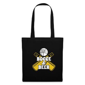 Bocce & Beer Shirt Cadeau - Sac en tissu - noir - Devant