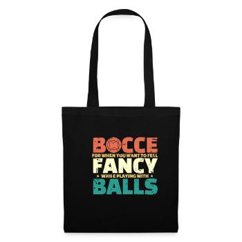 Bocce Ball Spieler Shirt Geschenk - Stoffbeutel - Schwarz - Vorne