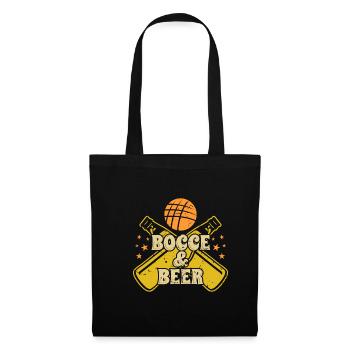Bocce & Beer Shirt Cadeau - Sac en tissu - noir - Devant
