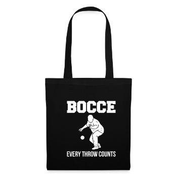 Bocce Every Throw Counts Shirt Geschenk - Stoffbeutel - Schwarz - Vorne
