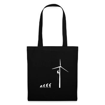Evolution Wind Turbine Wind Energy Shirt Cadeau - Sac en tissu - noir - Devant