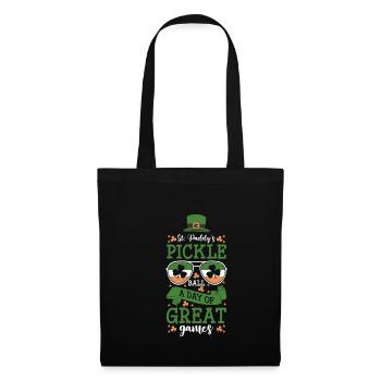 Joueur de pickleball Cadeau de chandail de la Saint-Patrick - Sac en tissu - noir - Devant