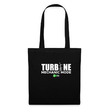 Mode mécanique de turbine sur chemise - Sac en tissu - noir - Devant