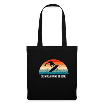 Vintage Retro Skimboarding Legend - Tote Bag - black - Front