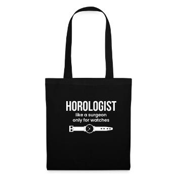 Horologist Shirt Gift Watchmaker - Tote Bag - black - Front