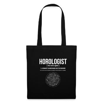 Chemise d’horlogerie Cadeau Horloger - Sac en tissu - noir - Devant